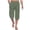 Army Green, variant on WWV Capri Shorts for Men Cropped Pants Men Pocket Drawstring Elastic Waist Trousers Solid Color Trendy Regular Fit Weekend Travel Pants Army Green L