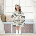 thumbnail image 7 of joogoo Wearable Blanket Hoodie for Retro Sea Turtle Sailboat Oversized Sherpa Hooded 3-14 YR M, 7 of 7