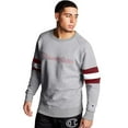 thumbnail image 2 of Men's Champion Powerblend® Colorblock Crew, Outline Logo Black/Oxford Grey/White S, 2 of 4