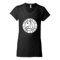 thumbnail image 2 of Wild Bobby, Take Me To The Lake, Women Standard V-Neck Tee, Black, Small, 2 of 4