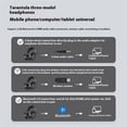thumbnail image 2 of XXPLKPFA S608 Bluetooth Wireless Dual-Mode Gaming Headphones, RGB Cyber Lighting Headset, 5.1 Analog Surround Sound Audible, Desktop or Laptop, Black, 2 of 9