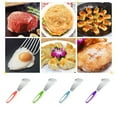thumbnail image 4 of QualitChoice Spatula Multifunctional Frying Stainless Steel Non-stick Fish Slotted Turner Tool Cooking Flipping Gadget Green Orange, 4 of 6