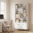 thumbnail image 4 of Gymax Bookshelf w/ Doors 5-Tier Floor Standing Bookcase w/ 2 Anti-Tipping Kits White, 4 of 10