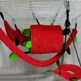thumbnail image 3 of 5 unids/set hamaca para hámster animales pequeños colgando cama cálida casa jaula nido accesorios jaula juguete hoja colgante túnel y columpio planeador hámster jugando durmiendo, 3 of 8
