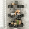 thumbnail image 5 of Tyidzon Bathroom Corner Shelf, Corner Shower Caddy with Hooks, No Drilling Bathroom Corner Organizers and Storage, Removable Waterproof Shower Shelf Bathroom Decor, 5 of 6