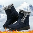 thumbnail image 2 of Xiaoxatg Fashion Couple Women's Boots Winter Zipper Comfortable Mid Boots for Warmth and Style 10 Blue, 2 of 8