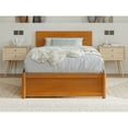 thumbnail image 2 of Wesley Twin XL Wood Platform Bed with Panel Footboard & Drawers in Light Toffee, 2 of 10