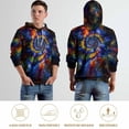 thumbnail image 6 of LAOLIUSN Novelty Tie Dye Style Hoodies for Men Spiral Streak Print Sweatshirt Pullover S-4XL, 6 of 7