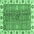 thumbnail image 1 of Ahgly Company Indoor Square Oriental Emerald Green Traditional Area Rugs, 4' Square, 1 of 4