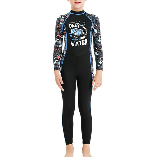 Soidarity Traje de neopreno para niños, traje de buceo de secado rápido, ropa de surf de manga larga, traje húmedo para niños, ropa de baño para Deportes acuáticos Chica negro METRO Soidarity OD003685-07