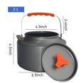 thumbnail image 1 of Grande-mer en Plein Air Bouilloire avec Poignée Théière Camping Randonnée Drinkware Manuel Équipement de Cuisine de Pêche Lavable en Aluminium Réutilisable Pique-Nique Anti-Échaudage Boire 2L, 1 of 9