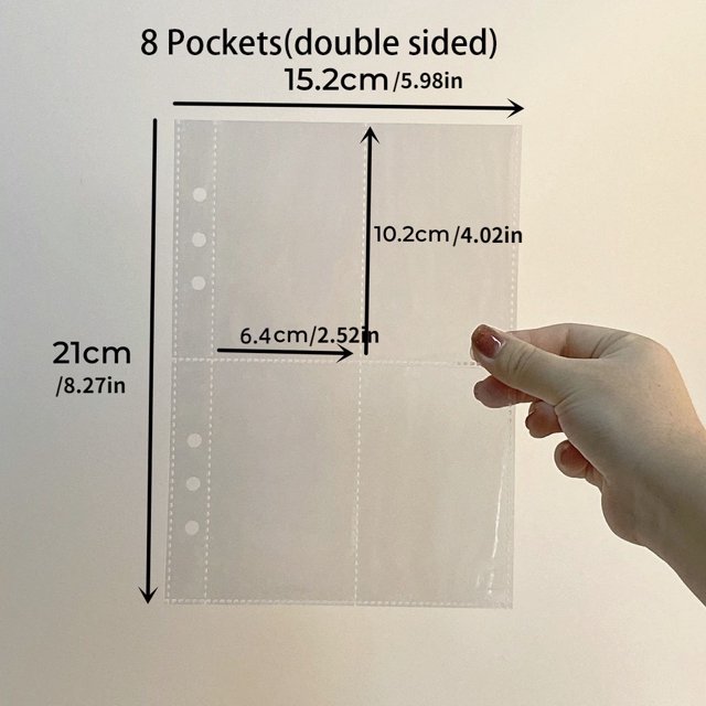 Carpeta A5 coreana, funda para álbum de fotos, organizador de tarjetas, funda para cuaderno, pegatinas, libro de colección de tarjetas fotográficas
