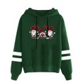 thumbnail image 1 of Chandails à Capuchon de Noël pour Femmes en Liquidation Mode Décontractée à Capuche Ajustée Impression de Noël Manteau Double Horizontal, 1 of 2
