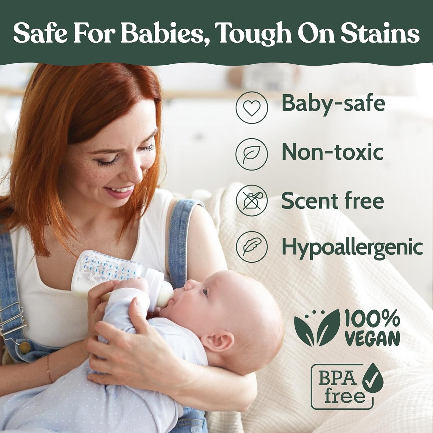 Detergent Tablets Compatible with Baby Brezza Bottle Washer Pro. Removes Milk Residue & Odor, Hypoallergenic Carbon Neutral Formula. 120 Count.