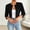 Black, variant on Women 3/4 Sleeve Pleated Collarless Cropped Jacket Open Front Short Dressy Shrug Coat Casual Layering Jacket for Wedding Party Daily (White,XS)