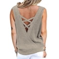 thumbnail image 4 of Halter Vest,Knitted Halter Vest Polyester Knit Tank Top Sleeveless Top Enhanced Durability, 4 of 5