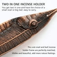 thumbnail image 4 of Incense Holder, Leaf and Cute Snail Incense Holder for Sticks with Ash Catcher, Antique Incense Burner Bulk for Meditation, Yoga, Home, Office, 4 of 7