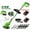 Green, variant on Cordless Weed Eater String Trimmer, Lightweight Push Lawn Mower,24V Li-Ion Battery Powered for Garden and Yard