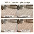 thumbnail image 7 of ODIKA Ivory Tone Tug Interlocking Faded Traditional Vintage Farmhouse Foldable Easy Care for Queen Size Bedroom, Under Bed, Master Suite, 7 of 7