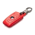 thumbnail image 2 of Vitodeco Genuine Leather Smart Key Fob Case Cover Protector Compatible for BMW 1, 3, 4, 5, 6, 7 Series, X1, X3, X4 - 4 Buttons, Red, 2 of 5