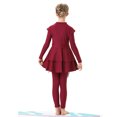 thumbnail image 3 of IBTOM CASTLE Kids Girls Burkini Swimsuits Toddler Modest Muslim Swimwear Long Sleeve Full Cover Swim Top Pants Hijab 3PCS Bathing Suit Rash Guard 5-6 Years Wine Red, 3 of 8