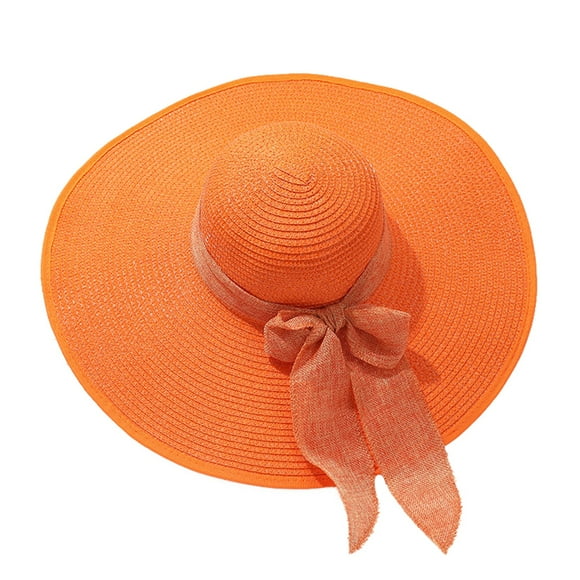 Fgnfyis Cap Wide Women’s Hat Sun Eaves Beach Hat Fisherman Sun Breathable Baseball Caps Summer Hats Orange_001