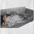 thumbnail image 6 of City Soft Flannel Fleece Throw Blanket, Vintage Old Engraved Sketchy Drawing with Dome of Rock in Israel, Cozy Plush for Indoor and Outdoor Use, 70" x 90", Charcoal Grey White, by Ambesonne, 6 of 6
