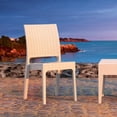 thumbnail image 6 of Luxury Commercial Living 34" White Patio Wickerlook Stackable Dining Chair, 6 of 9