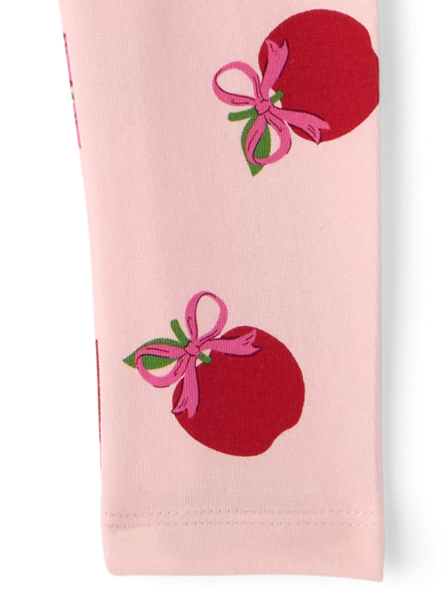 The Children's Place Baby And Toddler Girls Apple Bow Leggings, Sizes 6M-5T