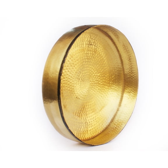 De Kulture Works Brass Round Urli Water Pot Floater For Home Décor Tableware 9X1.5 DH inches