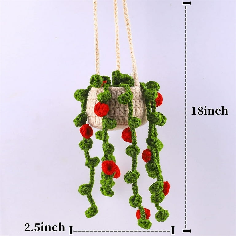 plant hanger hook Macrame Hanging Planter with Wood Base Natural