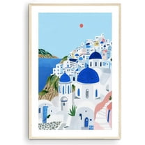 Santorini, Greece Art Print, Santorini Wall Art, Travel Print, Travel Poster, Europe Print, Wall Decor, Housewarming Gift (Unframed) (20x30)