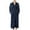 Navy, variant on Honeeladyy Mens Flannel Zip Bathrobes, Soft Warm Long Fleece Plush Robe Housecoats Nightgown Sleepwear for Winter Birthday Gift Wine XL