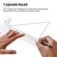 thumbnail image 2 of Worgeous T Shape Drafting Ruler Double Side Scale Ruler Transparent Plastic T Shape Ruler, 2 of 8