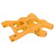 thumbnail image 3 of RC aluminum alloy rear suspension arm upgrade parts for HSP 94122 1/10 RC car, orange., 3 of 5