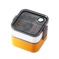 thumbnail image 1 of ENJOYW Lunch Box Double Layer Leak-proof ABS Warm Keeping Heat Insulation Lunch Case for Kitchen Lunch Box, 1 of 7