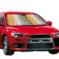 thumbnail image 2 of KAKALAD Vintage Colorful Artwork Painted On Wood Pattern 05 Universal Windshield Car Sun Shades Accordion Folding Auto Aluminum Sunshade 51"x 27.5", 2 of 9