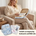 thumbnail image 4 of Xixirimido Bible Cover, Bible Carrying Book Case for Women Men, Multi-pocket Protective Church Organizer Bag with Handle & Bookmarks Christian Gift, Roses Floral Patchwork Blue, 4 of 7