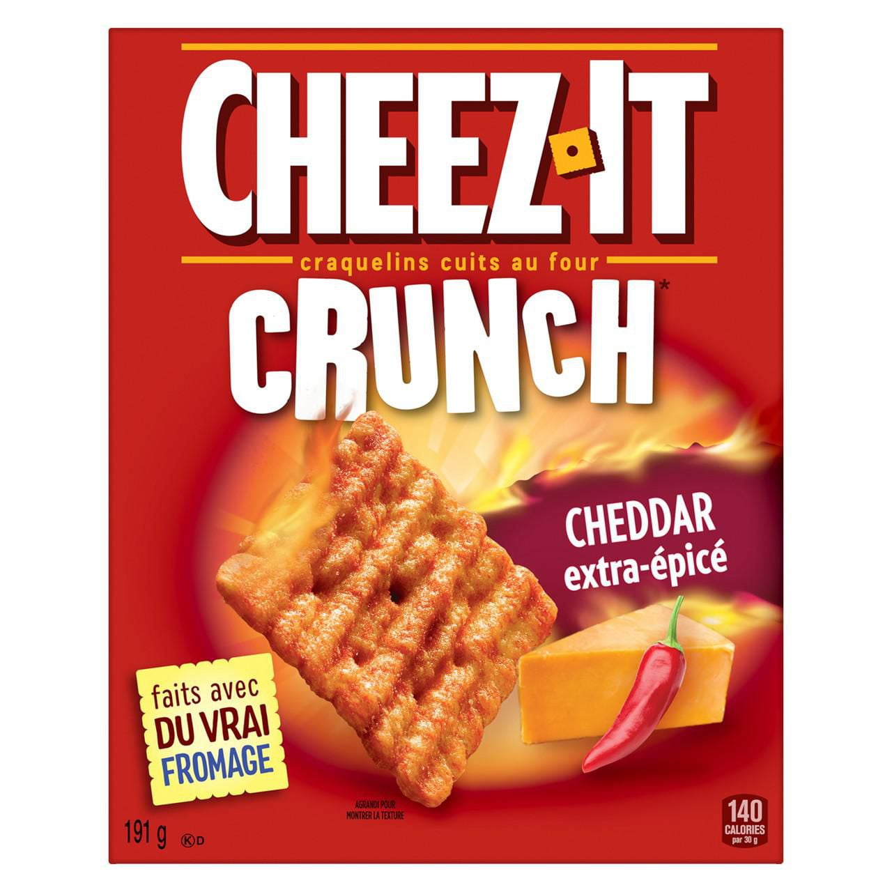 Cheez-It Baked Snack Crackers Crunch Scorchin' Hot Cheddar 191g