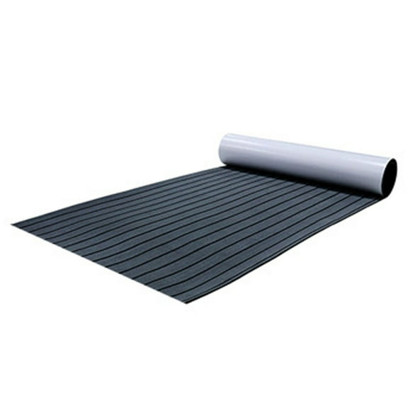 BIBABLYKE Boats Flooring EVA Foam Decking Sheet Faux Teak Marine Mat Marine Carpet Tops Seating Non-Slip Self-Adhesive Mat