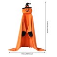 thumbnail image 4 of Hooded Blanket for Adult, Hooded Halloween Pumpkin Throw Blanket, Wearable Blanket Halloween Poncho Sweatshirt, Hooded Blanket Throw Cloak, 4 of 9