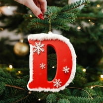 Comefolife Christmas Ornaments Letter, Alphabet Ornaments for Christmas Tree Hanging Ornament, Funny Ornaments, Large Letters Christmas Ornaments 2026 (D)