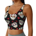 thumbnail image 2 of Fotbe PUG Sujetador Deportivo Largo sin Aros para Mujer con Almohadillas y Soporte Medio, Transpirable y Absorbente, Camiseta Tipo Chaleco o Tank Top-Medium, 2 of 8