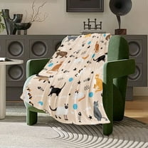 Mecorevxz Cute Cats Pattern Blanket Soft and Comfortable Multifunctional Home Soft Lightweight Flannel Throw Blankets Suitable for Kids Adults 40"x28"