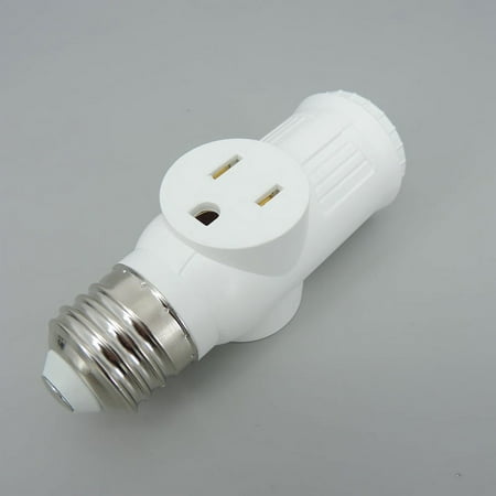 

XUQIANG White Black US power plug to E27 E26 to US Bulb Adapter Lamp Holder Base Socket Light Pull Chain Switch America Conversion