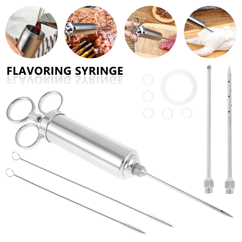 Kyoffiie Cooking Syringe Roasting Marinated Injector Meat Marinade BBQ