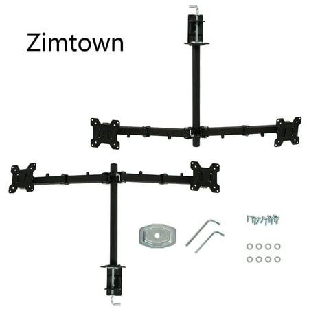 Double Arm Desk Mount - Zimtown 2X Double Arms Desktop Support TV Mount Bracket for 13 17 19 22 27