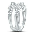 thumbnail image 3 of 14K White Gold Womens Round Diamond Wrap Ring Guard Enhancer 3/4 Cttw, Womens Size: 5-10, 3 of 4