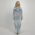 thumbnail image 2 of vdgthytj Girls Sherpa Fleece Jumpsuits Kids Button up Soft Hooded Romper Long Sleeve Plush Warm Winter Clothes Sleepwear, 2 of 6