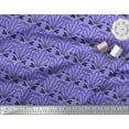 thumbnail image 2 of Soimoi Purple Cotton Poplin Fabric Tendril & Abstract Print Fabric by the Yard 56 Inch Wide, 2 of 3
